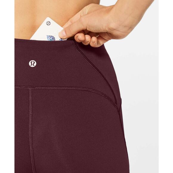LULULEMON Train Times Crop 17" Size 4 Garnet - Picture 3 of 8